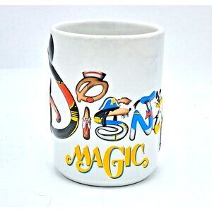 Disney Parks Letter Mug Hidden Mickeys Prop Magic Characters Collectible VTG
